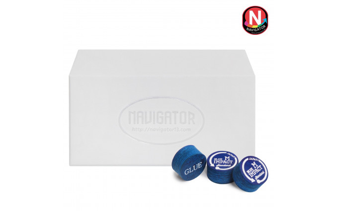 Наклейка для кия Navigator Blue Impact ø13мм Standard Medium 1шт.